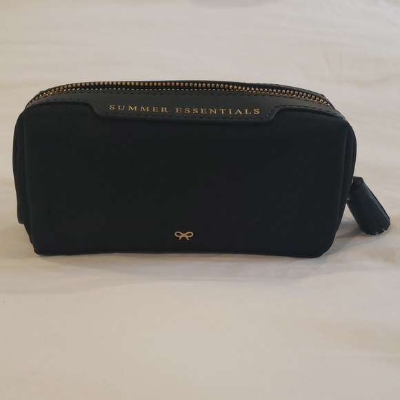 Anya Hindmarch Black Pouch with Gold Accents - Picture 1 of 9